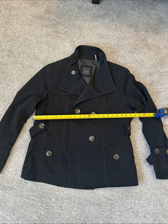 Braetan Jackets & Blazers - Braetan Black Double-Breasted Trench Coat